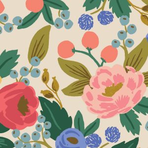 Tissu Rifle Paper Co Vintage Garden Canvas Fleurs Multico