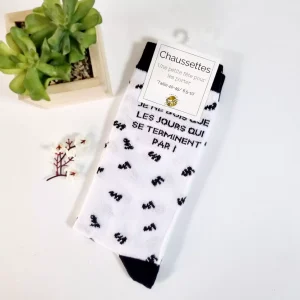 Chaussettes « Je ne bois que les jours en I »